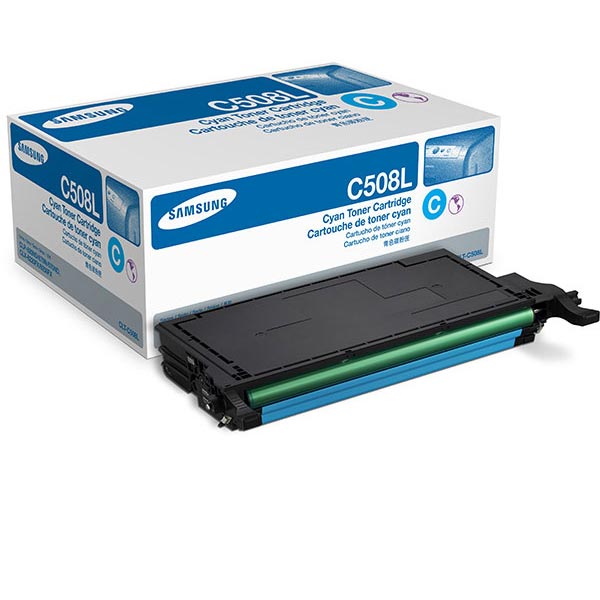 Samsung Samsung CLT-C508L High Yield Cyan Toner Cartridge (4000 Yield) Samsung CLT-C508L