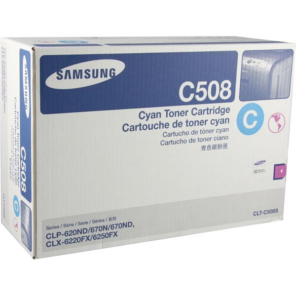 Samsung Samsung CLT-C508S Cyan Toner Cartridge (2000 Yield) Samsung CLT-C508S