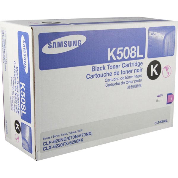 Samsung Samsung CLT-K508L High Yield Black Toner Cartridge (5000 Yield) Samsung CLT-K508L
