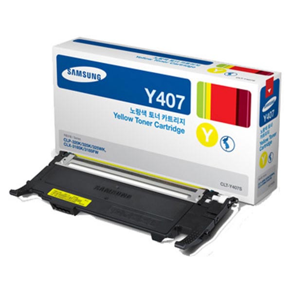 Samsung Samsung CLT-Y407S Yellow Toner Cartridge (1000 Yield) Samsung CLT-Y407S