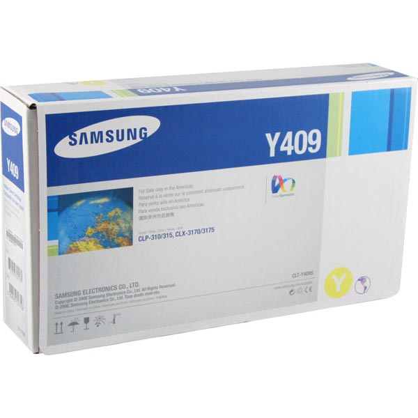 Samsung Samsung CLT-Y409S Yellow Toner Cartridge (1000 Yield) Samsung CLT-Y409S
