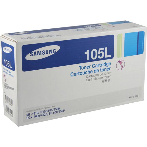 Samsung Samsung MLT-D105L High Yield Toner Cartridge (2500 Yield) Samsung MLT-D105L