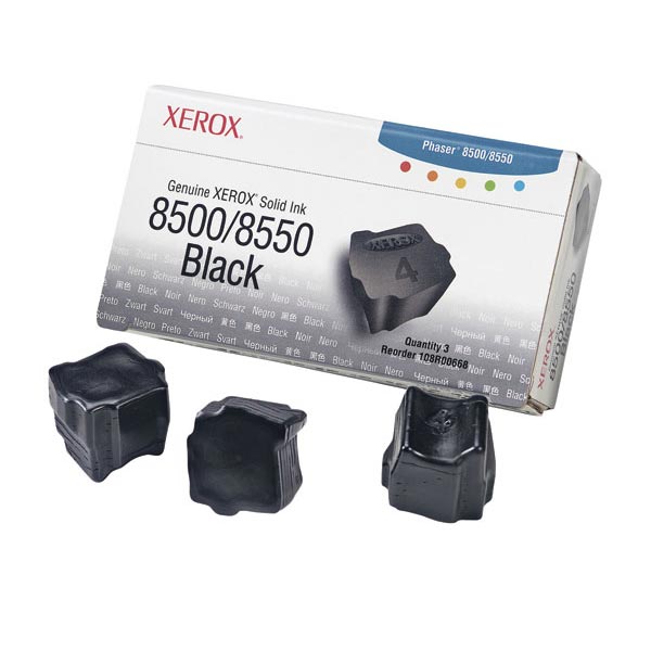 Xerox Xerox 108R00668 Black Solid Ink (3 Sticks/Box) (Total Box Yield 3000) Xerox 108R00668