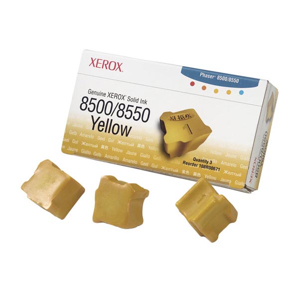 Xerox Xerox 108R00671 Yellow Solid Ink (3 Sticks/Box) (Total Box Yield 3000) Xerox 108R00671