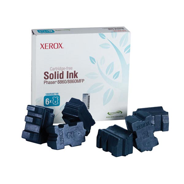 Xerox Xerox 108R00746 Cyan Solid Ink (6 Sticks/Box) (Total Box Yield 14000) Xerox 108R00746