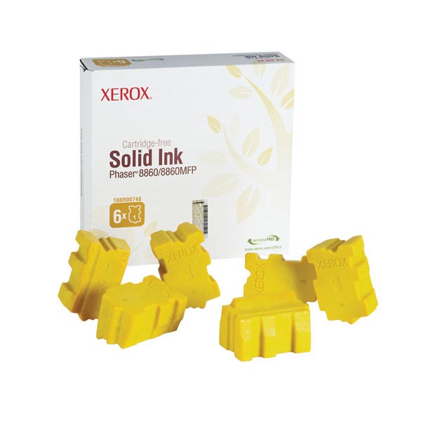 Xerox Xerox 108R00748 Yellow Solid Ink (6 Sticks/Box) (Total Box Yield 14000) Xerox 108R00748