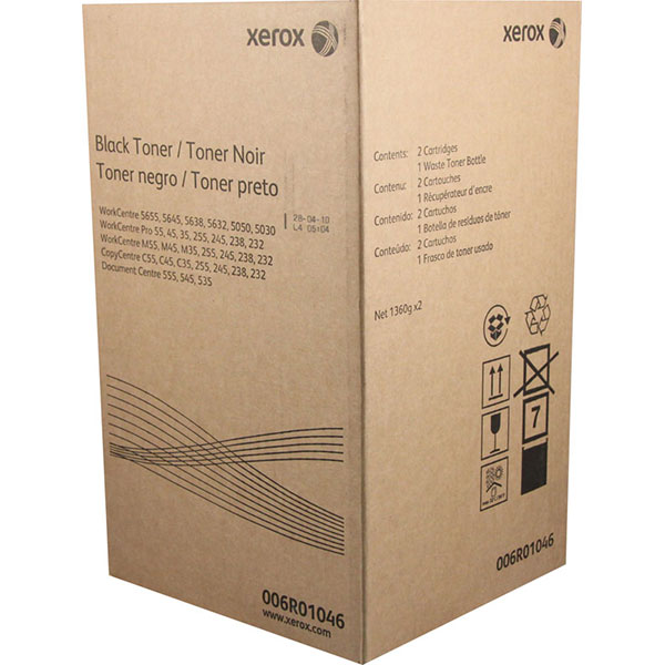 Xerox Xerox 006R01046 Toner Cartridge (64000 Yield) (2 Ctgs + Waste Bottle/Ctn) Xerox 006R01046