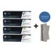 Genuine Brand Sets /InkSaver Deal FOR HP 130A BCYM Original LaserJet Toner Cartridge Set CF350A CF351A CF352A CF353A - For Hp Laserjet MFP M176n ,MFP M177fw Printers + InkSaver MicroFiber LCD Screen Cleaning Cloth