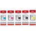 Canon PFI120 Pigment 5 Ink Tank  Bundle (Matte Black, Cyan, Magenta, Yellow, Black) in Retail Packaging