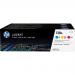 HP 128A CF371AM 3-Pack Cyan/Magenta/Yellow LaserJet Toner Cartridges